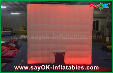 Inflatable Photo Booth Enclosure Rgb Led Lighting Inflatable Kiosk / Enclose Photobooth Frame