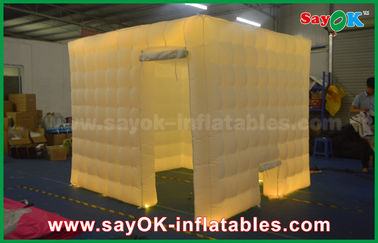 Inflatable Photo Booth Enclosure Rgb Led Lighting Inflatable Kiosk / Enclose Photobooth Frame