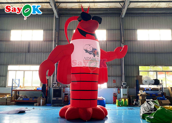Inflatable Yard Decorations Red Animal Giant Lobster Inflatable Model With 2 Years Warranty