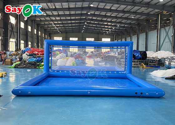 Adult Sports Giant Inflatable Volleyball Court Pool With Net Silk Printing Inflatable Water Toys For Kids