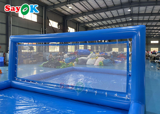 Adult Sports Giant Inflatable Volleyball Court Pool With Net Silk Printing Inflatable Water Toys For Kids