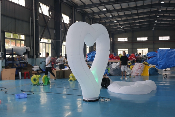 2.5M Diameter Inflatable Lighting Decoration Heart Belt LED Light