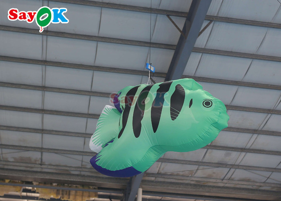 Big Oxford LED Inflatable Flying Fish For Amusement Parks