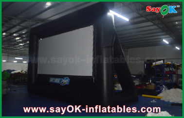 Inflatable Big Screen Outdoor Black And White Inflatable Projector Movie Screen Oxford Cloth