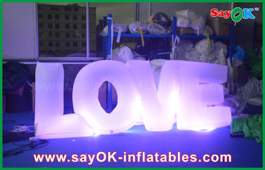 Proposal Led Inflatable Lighting Letter LOVE Party Decoration with 16 Different Color