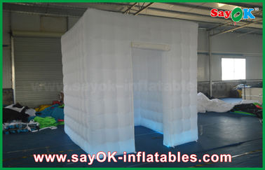 Advertising Booth Displays White Props Inflatable Photo Booth / Photobooth Props Frame Cube Tent