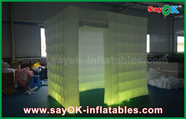 Advertising Booth Displays White Props Inflatable Photo Booth / Photobooth Props Frame Cube Tent