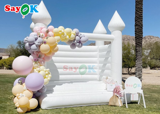 Adult Pure White Pvc Inflatable Wedding Bounce House With Air Blower