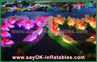 Wedding 8m Nylon Cloth Inflatable Lighting Party Decoration Lighting Inflatable Flower Models With Remote Controller