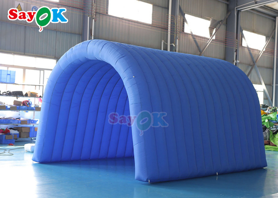 Inflatable Lawn Tent 5x5x3mH Blue Inflatable Tunnel Tent Oxford Cloth For Exhibition