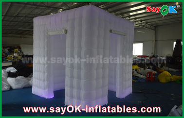 Funny Photo Booth Props Shopping Mall Two Doors Wedding Inflatable Photo Booth Portable With Led