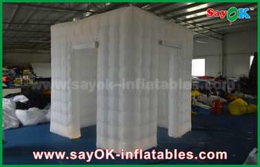 Funny Photo Booth Props Shopping Mall Two Doors Wedding Inflatable Photo Booth Portable With Led