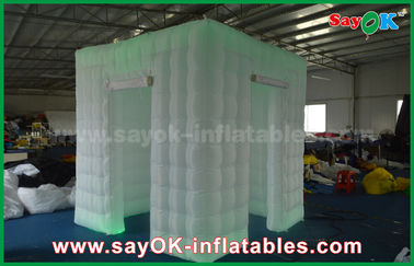 Funny Photo Booth Props Shopping Mall Two Doors Wedding Inflatable Photo Booth Portable With Led