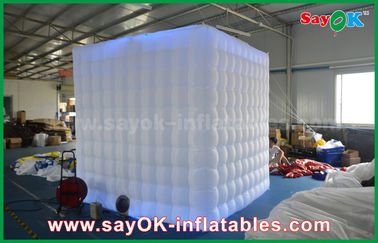 Small Photo Booth White Two Doors Square Inflatable Photo Booth / Photobooth Enclosure Frames