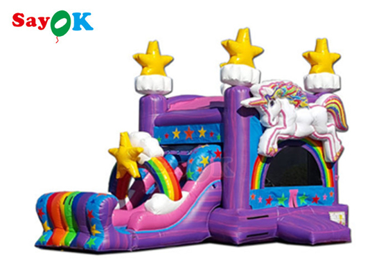 Inflatable Kids Slide Inflatable Unicorn Bounce House Jumper Slide Party Rental Unicorn Kid Zone Wet Dry Combo