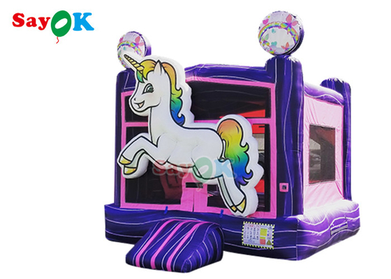 Inflatable Kids Slide Inflatable Unicorn Bounce House Jumper Slide Party Rental Unicorn Kid Zone Wet Dry Combo