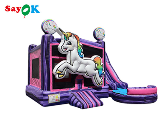 Inflatable Kids Slide Inflatable Unicorn Bounce House Jumper Slide Party Rental Unicorn Kid Zone Wet Dry Combo