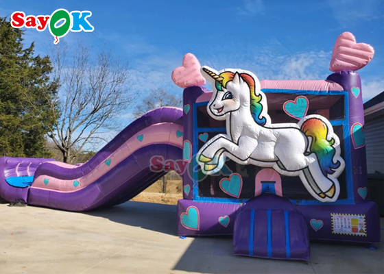 Inflatable Kids Slide Inflatable Unicorn Bounce House Jumper Slide Party Rental Unicorn Kid Zone Wet Dry Combo