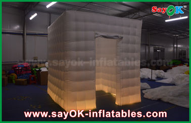 Photo Booth Decorations White One Door Inflatable PhotoBooth Cabinet Enclosed Mobile Photo Booth