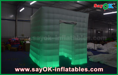Photo Booth Decorations White One Door Inflatable PhotoBooth Cabinet Enclosed Mobile Photo Booth