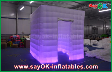 Photo Booth Decorations White One Door Inflatable PhotoBooth Cabinet Enclosed Mobile Photo Booth