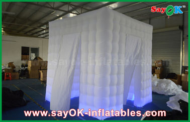 Photo Booth Backdrop Two Doors Inflatable Photo Booth Props Portable Shell With Led Lighting