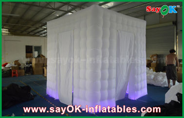 Photo Booth Backdrop Two Doors Inflatable Photo Booth Props Portable Shell With Led Lighting