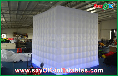 Photo Booth Backdrop Two Doors Inflatable Photo Booth Props Portable Shell With Led Lighting