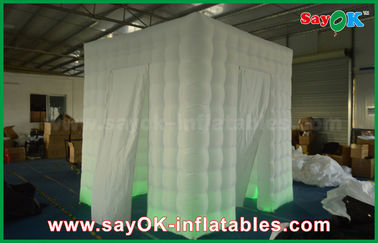 Photo Booth Backdrop Two Doors Inflatable Photo Booth Props Portable Shell With Led Lighting