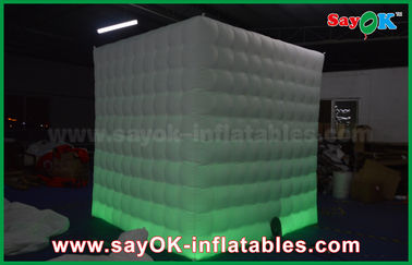 Advertising Booth Displays Oxford Cloth 2.5 X 2.5 X 2.5m Photo Booth Tent Inflatable Kiosk Shell Cube