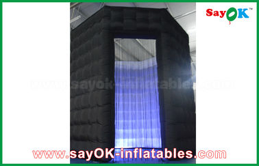 Inflatable Photo Studio Eight Angle Led Inflatable Photo Booth Tent Photobooth Props With Door Curtain