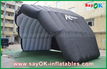 Go Outdoors Inflatable Tent 8m PVC Coat Inflatable Air Tent Stage Cover Dome Tent For Show Black Color