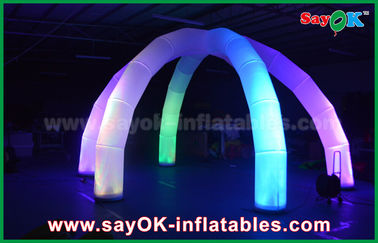 Arch For Wedding DIA 5m LED Light Archway Inflatable Arch With 6 Legs Multicolor Nylon Cloth