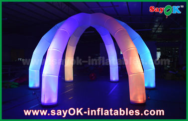 Arch For Wedding DIA 5m LED Light Archway Inflatable Arch With 6 Legs Multicolor Nylon Cloth