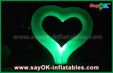 Event Giant Led Inflatable Lighting Decoration Heart with Coloful Lighting