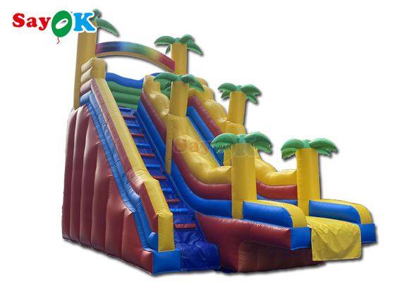 Kids Inflatable Slide Commercial Inflatable Water Slide With Copper Palm Tree Theme