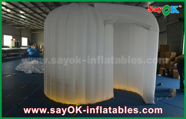 Photo Booth Backdrop Decoration Led Igloo Inflatable Photo Booth Enclosure Cube With Lighting