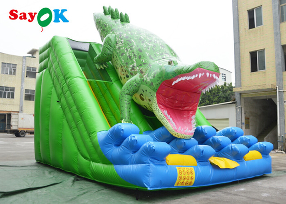 Inflatable Slippery Slide Commercial Big Crocodile Theme Inflatable Bouncer Inflatable Slide For Kids