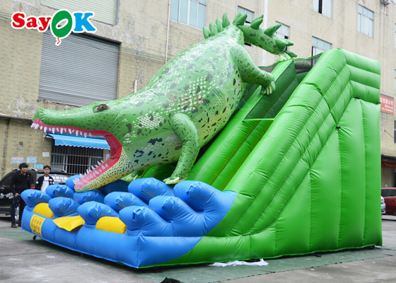 Inflatable Slippery Slide Commercial Big Crocodile Theme Inflatable Bouncer Inflatable Slide For Kids