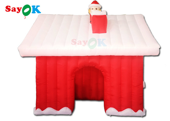 Shopping Mall Inflatable Holiday Decorations Inflatable Santa House Tent