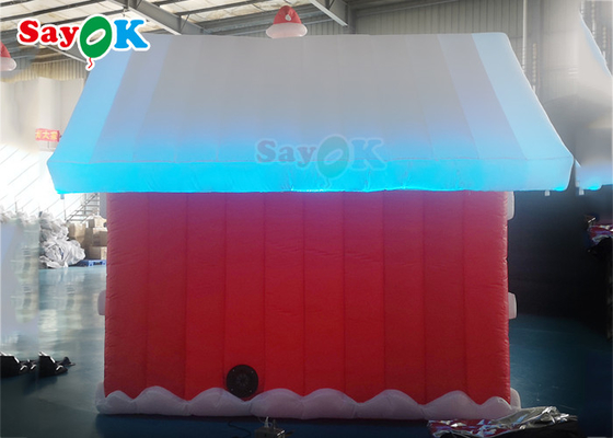 Shopping Mall Inflatable Holiday Decorations Inflatable Santa House Tent