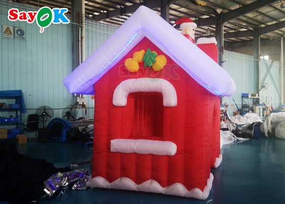 Shopping Mall Inflatable Holiday Decorations Inflatable Santa House Tent