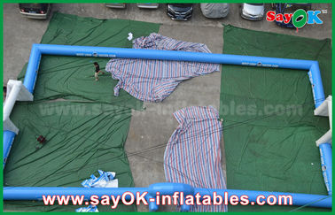 Inflatable Football Pitch Portable Outdoor Inflatable Soccer Field / Football Field With Printing Logos