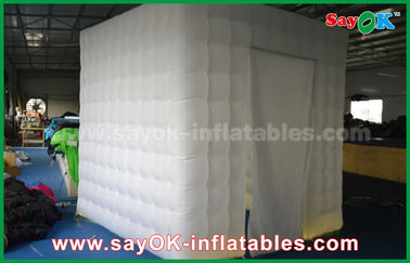 Portable Photo Booth White Oxford Cloth Inflatable Photo Booth Props Kiosk With Door Curtains