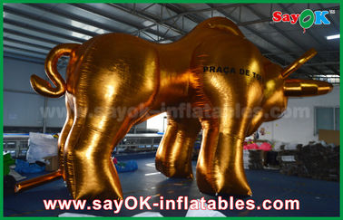 4m Height Gold Bull Custom Inflatable Products Inflatable Shape For Promotional