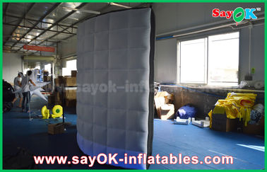 Christmas Photo Booth Black / White Inflatable Led Lighting Wall Inflatable Photobooth For Wedding Event