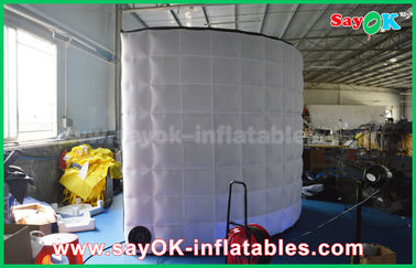 Christmas Photo Booth Black / White Inflatable Led Lighting Wall Inflatable Photobooth For Wedding Event