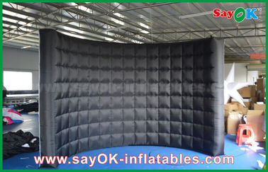 Advertising Booth Displays Oxford Cloth Inflatable Photo Booth With Enclosed Lighting Wall SGS Approval