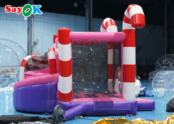 Silk Printing Candy Inflatable Slide Bounce Two In One Inflatable Toys