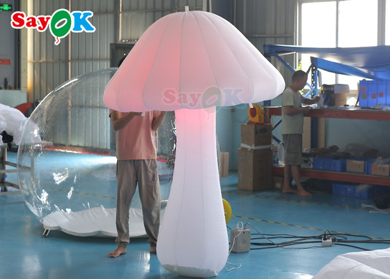 Oxford Cloth 2m LED Inflatable Lighting Decoration White Mushroom